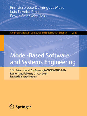 cover image of Model-Based Software and Systems Engineering